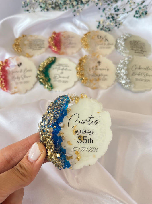 Luxury Personalized Wedding Favor Magnet – Custom Epoxy Keepsake