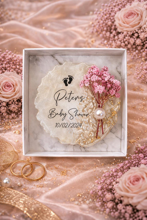 Custom Baby Shower Magnet Gift - Baby Feet Keepsake for Boy or Girl