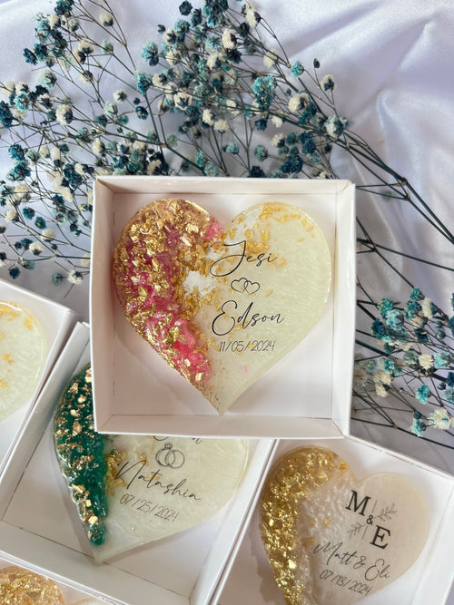 Elegant Minimalist Wedding Favor Magnet - Personalized Name & Date Souvenir