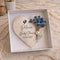 Baby Shower Magnet Favor - Blue Flower Baby Footprint Gift