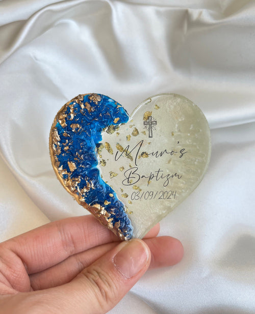 Custom Floral Wedding Magnet Favor - Personalized Engagement Gift