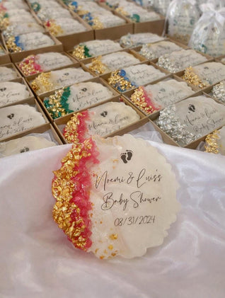 Welcome Baby Shower Magnet Favors – Personalized Epoxy Keepsake