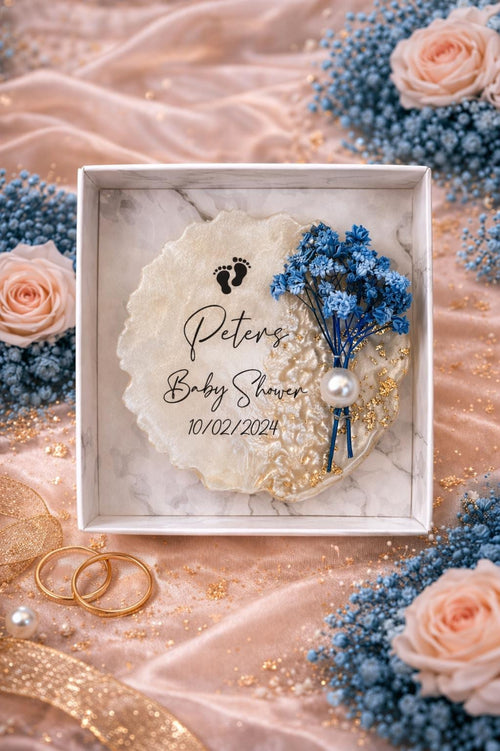Custom Baby Shower Magnet Gift - Baby Feet Keepsake for Boy or Girl