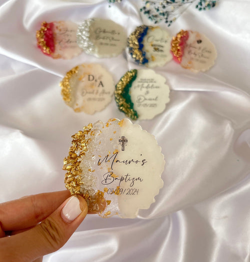 Custom Baptism Magnet Favor - Personalized Christening Keepsake