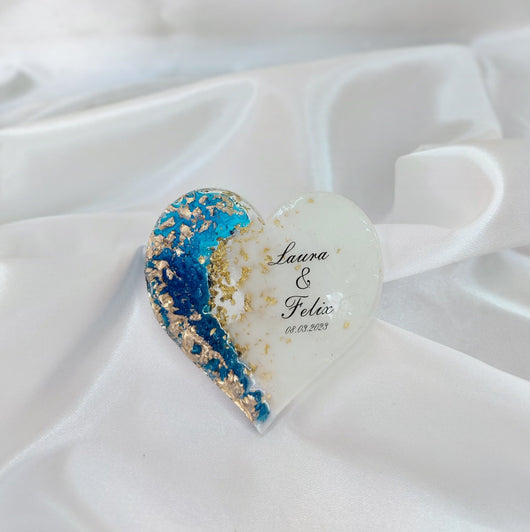 Custom Floral Wedding Fridge Magnet - Personalized Guest Favor