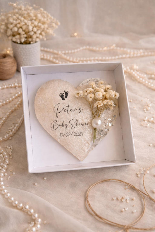 Personalized Baby Shower Magnet Favor – Custom Name & Date Keepsake
