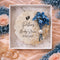 Baby Shower Resin Magnet Favor - Blue Floral Footprint Keepsake