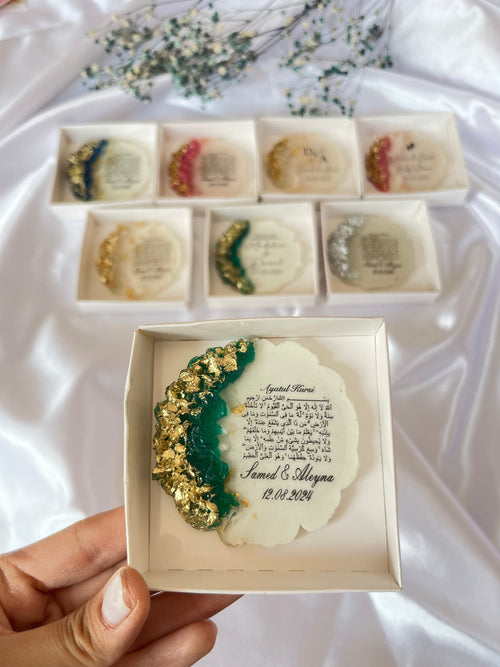 Ayatul Kursi Islamic Magnet Favor - Personalized Wedding & Nikah Keepsake