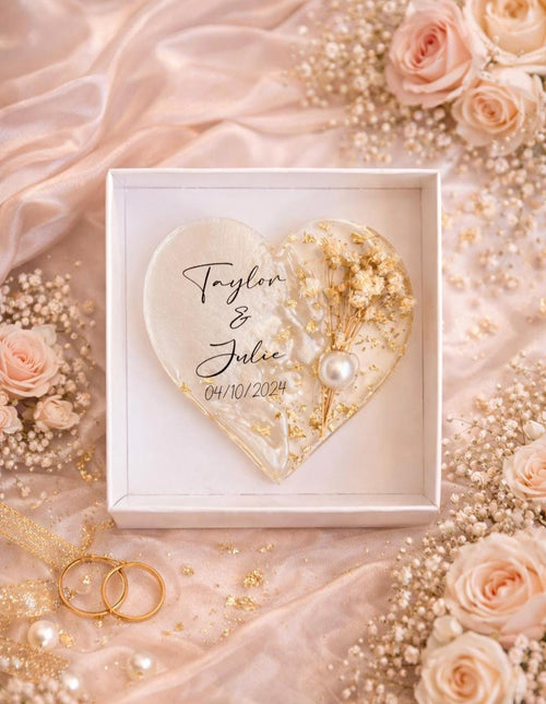 Rustic Wedding Magnet Favor - Personalized Name & Date Keepsake