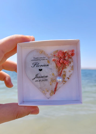 Floral Wedding Party Favor Magnets for Guests - Personalized Keepsake