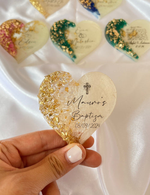 Personalized Baptism Magnet Favor – Mi Bautizo Keepsake for Guests