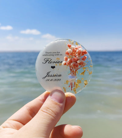 Wedding & Bridal Shower Favor Magnets for Guests - Floral Keepsake