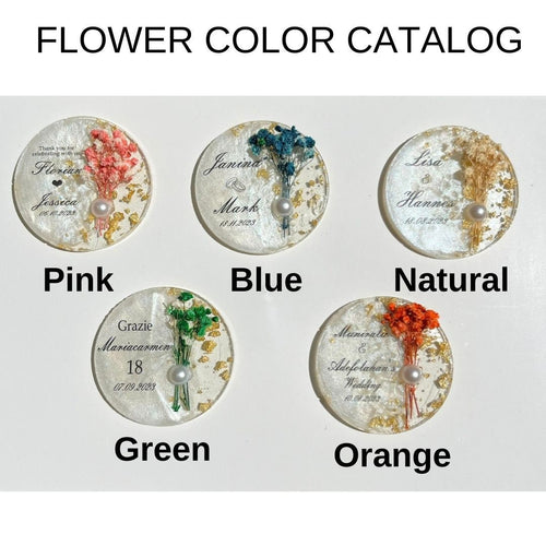 Personalized Epoxy Magnet Favor with Gift Box – Wedding & Party Guest Favor