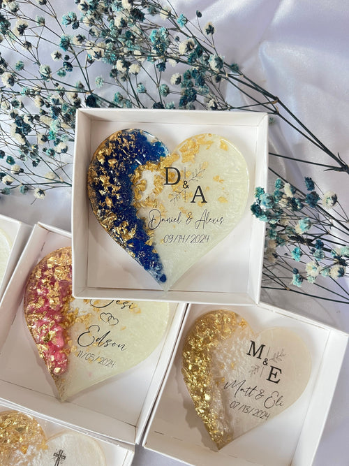 Custom Wedding Fridge Magnet Favor - Personalized Engagement Keepsake