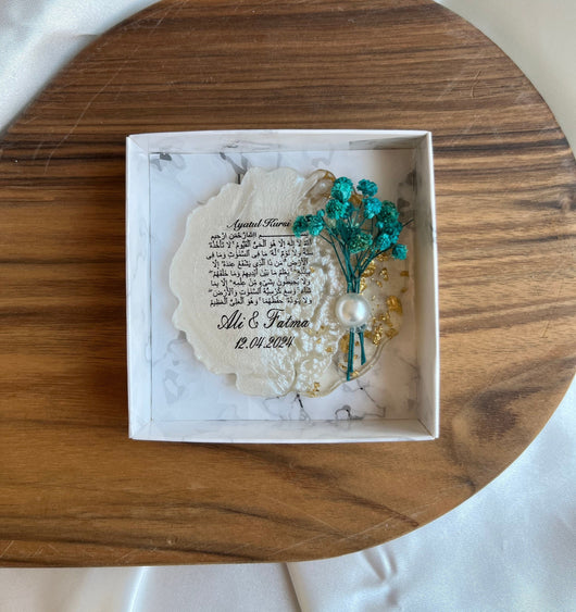 Islamic Nikah Magnet Favor – Personalized Ayatul Kursi Gift