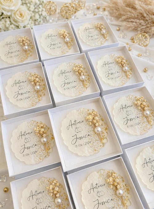 Custom Wedding Guest Gift Magnet - Save the Date Keepsake