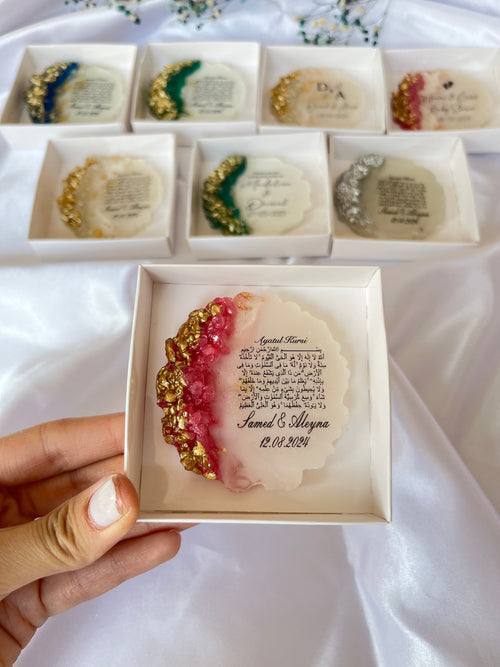 Ayatul Kursi Islamic Magnet Favor - Personalized Wedding & Nikah Keepsake