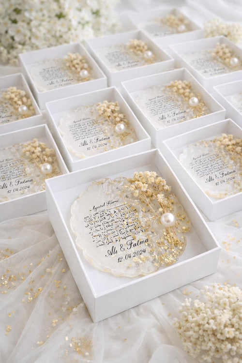Islamic Nikah Magnet Favor – Personalized Ayatul Kursi Gift
