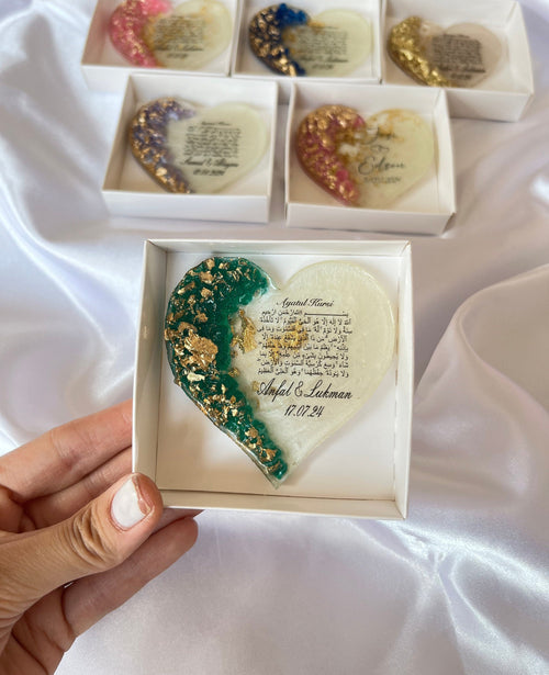 Ayatul Kursi Islamic Nikah Magnet Favor - Personalized Wedding Keepsake