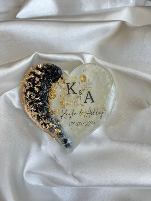 Custom Floral Wedding Magnet Favor - Personalized Engagement Gift