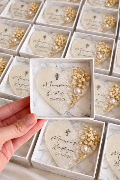 Custom Baptism Magnet Favor - Christening Keepsake for Boy or Girl