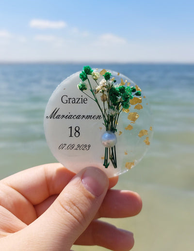 Personalized Wedding Favor Magnet – Custom Epoxy Keepsake for Guests