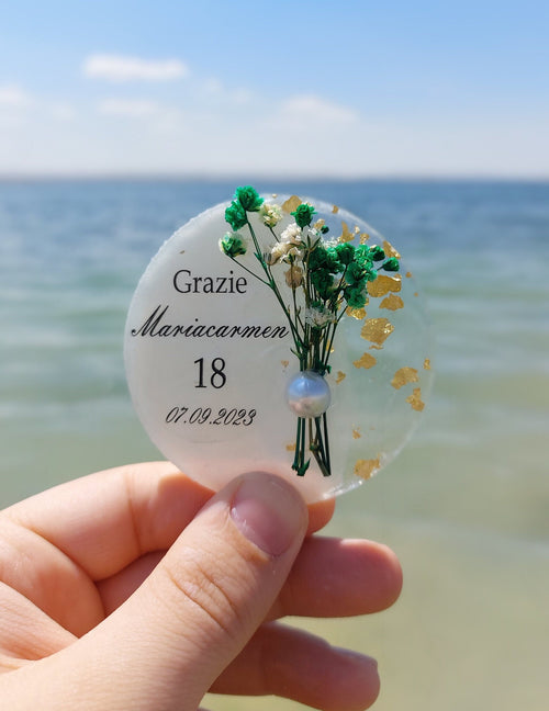 Personalized Wedding Favor Magnet – Custom Epoxy Keepsake for Guests