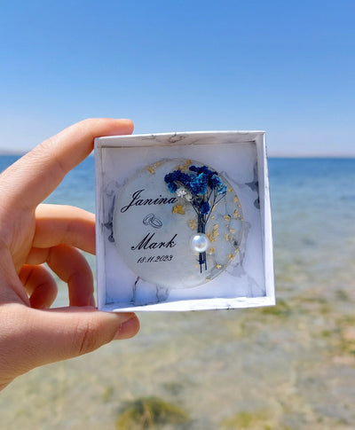 Floral Wedding Party Favor Magnets for Guests - Personalized Keepsake