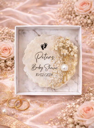 Baby Shower Favor Magnet - Personalized Neutral Name & Date Keepsake