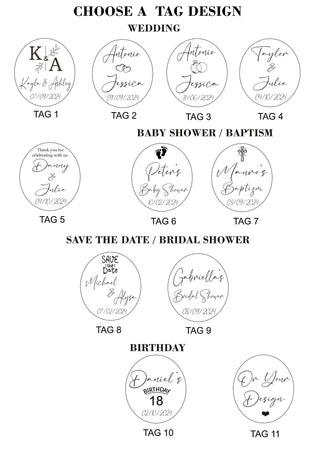 Personalized Epoxy Wedding Magnet - Engagement & Bridal Shower Favor