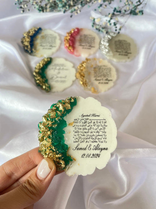 Ayatul Kursi Islamic Magnet Favor - Personalized Wedding & Nikah Keepsake
