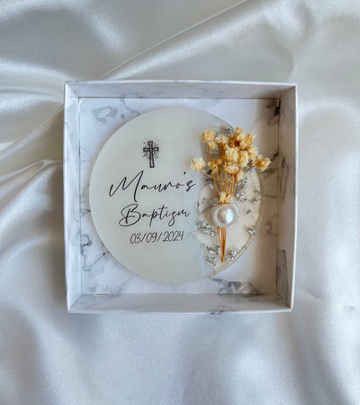 Custom Wedding Magnet Favor – Personalized Floral Keepsake for Guests
