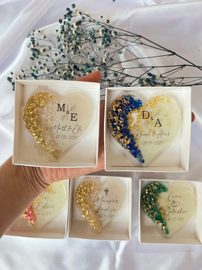 Custom Wedding Fridge Magnet Favor - Personalized Engagement Keepsake