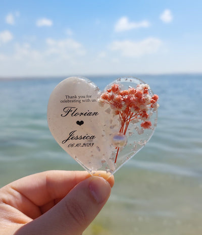 Wedding & Bridal Shower Favor Magnets for Guests - Floral Keepsake