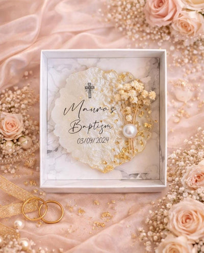 Christening Magnet Favor - Personalized Baptism Name & Date Keepsake