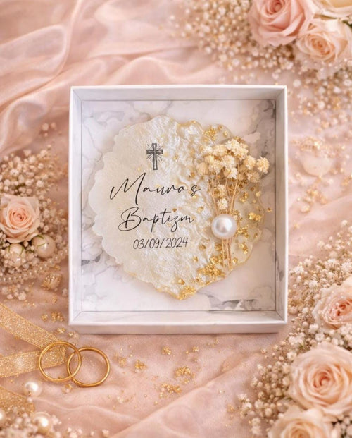 Christening Magnet Favor - Personalized Baptism Name & Date Keepsake