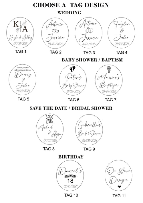 Personalized Epoxy Wedding Party Favor Magnets for Guests