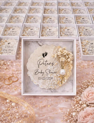 Baby Shower Favor Magnet - Personalized Neutral Name & Date Keepsake