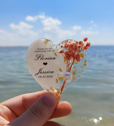 Wedding & Bridal Shower Favor Magnets for Guests - Floral Keepsake