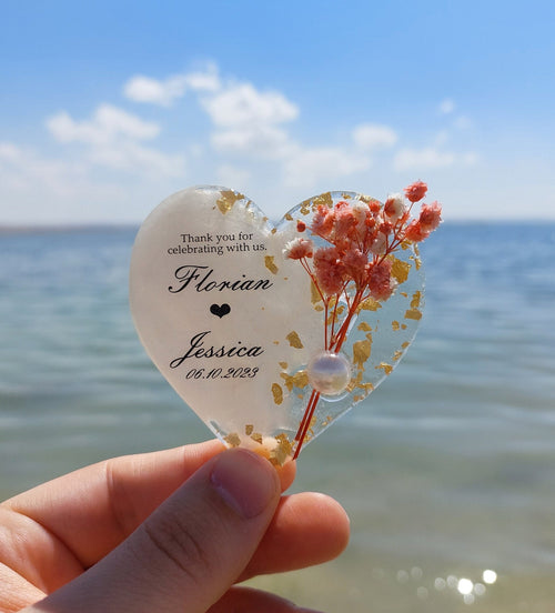 Wedding & Bridal Shower Favor Magnets for Guests - Floral Keepsake
