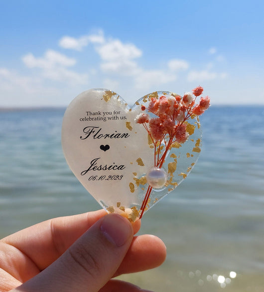 Wedding & Bridal Shower Favor Magnets for Guests - Floral Keepsake