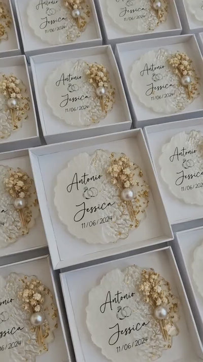 Custom Wedding Guest Gift Magnet - Save the Date Keepsake