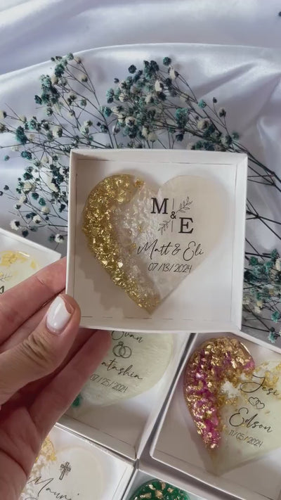 Personalized Red Magnet Wedding Favor - product video